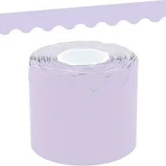 Lavender Scalloped Rolled Border Trim - 50ft - Decorate Bulletin Boards, Walls, Desks, Windows, Doors, Lockers, Schools, Classrooms, Homeschool & Offices