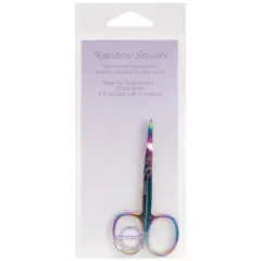 Tool Tron Curved Tip Scissors 3.5"-Rainbow