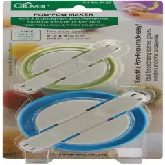 Clover Pom-Pom Makers Large-2.5" & 3.375" 2/Pkg