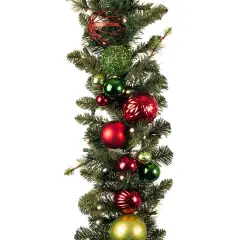 9 ft. Artificial Christmas Garland with Lights - Festive Holiday