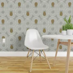 Pre-Pasted Wallpaper 2FT Wide Mid Century Modern Retro Inspired Atomic Era 1950S 1960S Look Custom Pre-pasted Wallpaper by Spoonflower