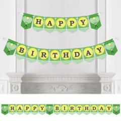 Big Dot of Happiness You Got Served - Tennis - Birthday Party Bunting Banner - Tennis Ball Birthday Party Decorations - Happy Birthday