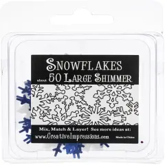 Creative Expressions Large Shimmer Snowflakes 50/Pkg-2"