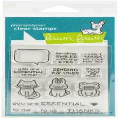 Lawn Fawn Clear Stamps 3"X4"-Say What? Masked Critters