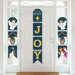 Big Dot of Happiness Holy Nativity - Hanging Vertical Paper Door Banners - Manger Scene Religious Christmas Wall Decoration Kit - Indoor Door Decor
