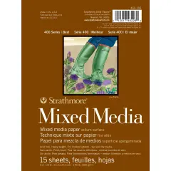Strathmore Mixed Media Vellum Paper Pad 6"X8"-15 Sheets