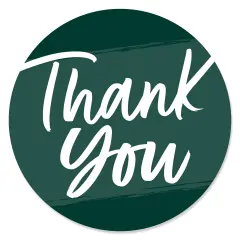 Big Dot of Happiness Emerald Elegantly Simple - Guest Party Favors Circle Sticker Labels - 24 Count