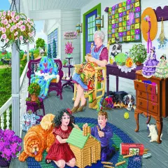 Sunsout A Visit to Grandma's 1000 pc Mothers Day Jigsaw Puzzle 38980