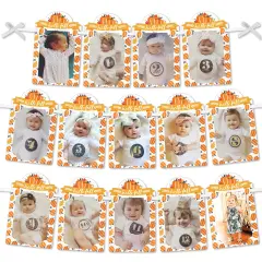 Big Dot of Happiness Fall Pumpkin - DIY Halloween or Thanksgiving Birthday Party Decor - Picture Display - Photo Banner