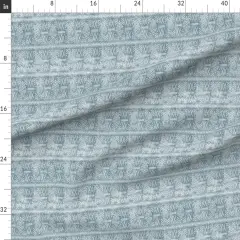 Various Fabrics by the Yard or Fat Quarter Small Scale Vintage Moroccan Dusty Blue Mudcloth Trendy Boho Custom Printed Fabric by Spoonflower