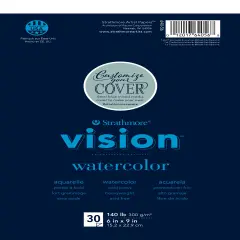 Strathmore Vision Cold Press Watercolor Pad 6"X9"-140lb, 30 Sheets