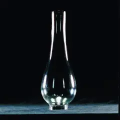 Clear Glass Lamp Chimney, Replacement Hurricane Globe Measures 1 5/8 Inch Diameter Base x 8 1/2 Inches High for Oil or Kerosene Lanterns