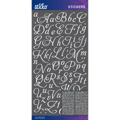 Sticko Alphabet Stickers - Aphrodite Small, White, 162pcs
