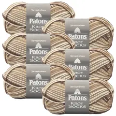 (Pack of 6) Patons Kroy Socks Yarn-Brownies