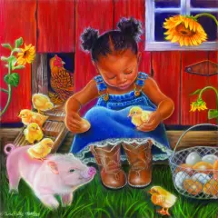 Sunsout Barn Babies 300 pc Jigsaw Puzzle 35808