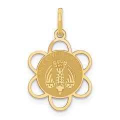 14K Gold My Confirmation Charm Holy Spirit Pendant Jewerly 22mm x 13mm
