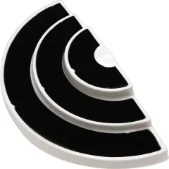 New 36 Slot 3 Tier Black/White Ring Display Foam Jewelry Stand