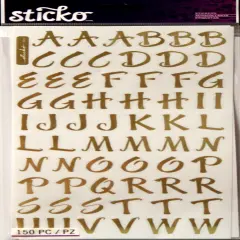 Sticko Large Gold Letters Metallic Stickers