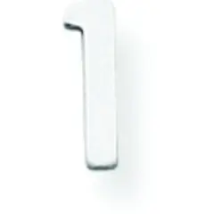 14K White Gold Number 1 8mm