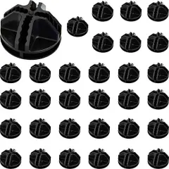 Cube Connectors Plastic Storage Cube Connectors Wire Cube Connectors Organizer ABS Connectors for Modular Closet Storage Organizer and Wire Shelf (Black,32 Pieces)
