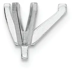 14K WG 6 Prong Pear Straight Peg Head 4.75x7.5mm