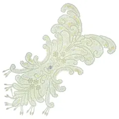 Vintage Bridal Sequin Peacock Applique/Patch
