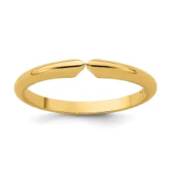 14K Gold 4 Prong Half Round Ring Shank