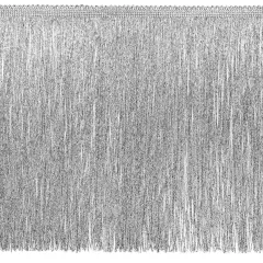 12" Metallic Chainette Fringe Trim Silver