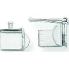14K White Gold Fold Over Clasp 7.7mm