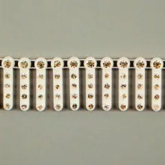 Glass Rhinestone Fringe Trim White