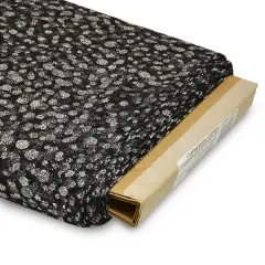 Premium Glitter Dots Tulle Fabric Bolt of 54" X25 Yards Black/Silver