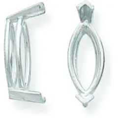 14K White Gold 2 Prong Marquise Setting 13.75x6.5mm