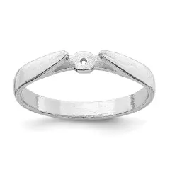 14K White Gold Cast Airline Ring Shank