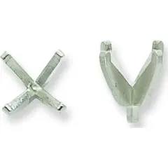 14K White Gold Tru-Seat 4 Prong Princess Peg Head 3mm