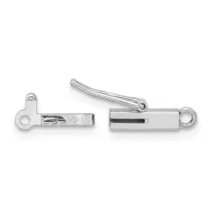 14K White Gold Barrel Clasp 8.1mm