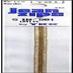 YKK Metal Jean Zipper, 5", White