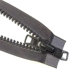 #10 Heavy Duty Marine Grade YKK Separating Zipper - Metal Tab Slider - Color Black - Choose Your Length - Made in The United States (1 Zipper Per Pack) (36" Inches)