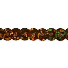 6mm Slung String Sequin Roll of 100 Yards Brown