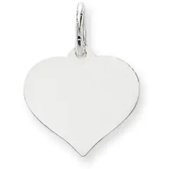14K White Gold Heart Charm 0.558 grams