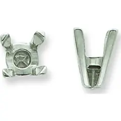 14K White Gold 4 Prong Round High Heavy Setting 5.2mm
