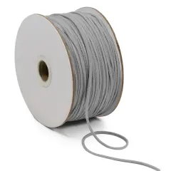 1/8" Soft Knit Elastic Cord - 100 Yard Spool Gray