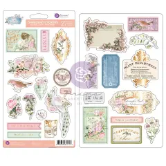Prima Marketing The Plant Department Collection Chipboard Stickers - 27 pcs w/ foil details / chipboard stickers for Scrapbooking, Journaling Supplies, Planners, Kid DIY Art Crafts, Bullet Journal