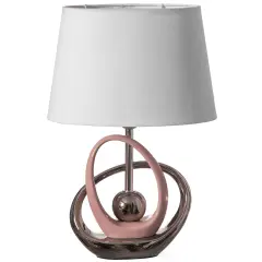 Bedroom lamps, Nightstand Lamp, Desk lamps, Cool Lamps for Ideal Gifts, Designer table lamps, Decorative Lamps, Unique Lamps for Home Decor Living Room or Bedroom, White and Pink