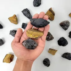 Grounding Crystals Set - Tourmaline, Smoky Quartz, Tiger's Eye