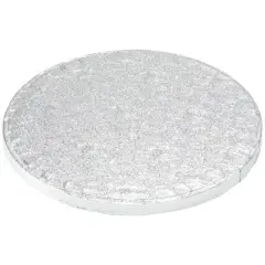 8" Round Silver Foil Cake Board 5ct