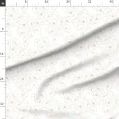 Various Fabrics by the Yard or Fat Quarter Minimal Flower Modern Neutral Custom Printed Fabric by Spoonflower