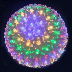Perfect Holiday Clear Starlight Sphere 50 LED Christmas Lights Multicolor