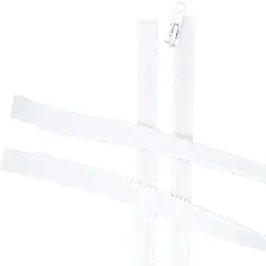 YKK Ski & Sport Vislon Zipper #5 Medium Weight Molded Plastic Teeth Separating Bottom Color White (21 Inches)