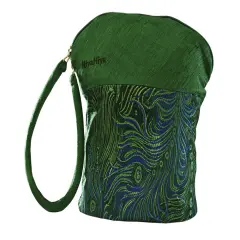 HiyaHiya Small Project Bag for Knit and Crochet - Green Feather Multicolor