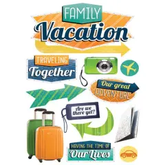 Paper House Family Vacation Dimensional Stickers